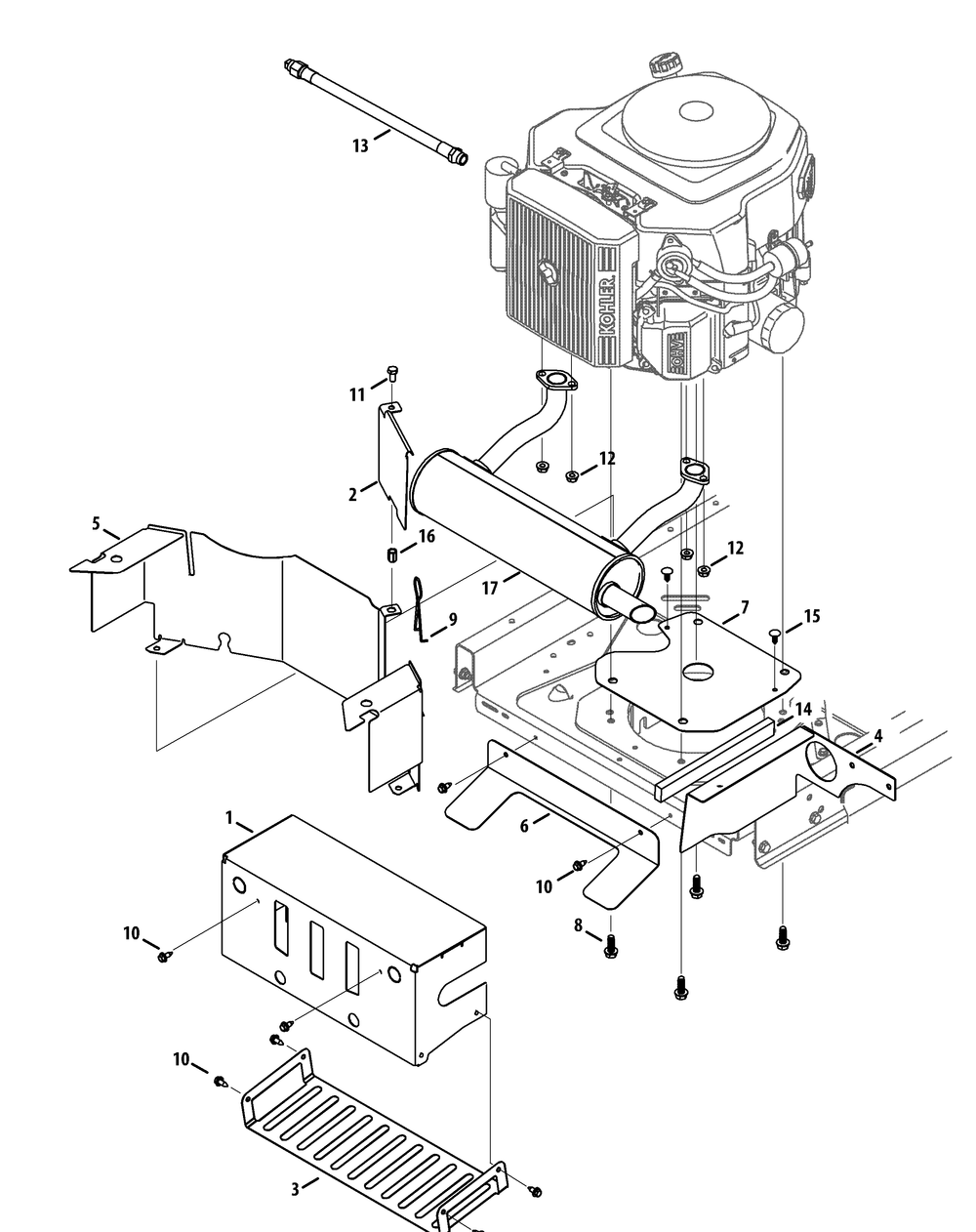 Engine Accessories (Kohler Command) Diagram and Parts List for Z-FORCELZ60 (53AGD-53AGD050)(2014) Cub Cadet Lawn Tractor